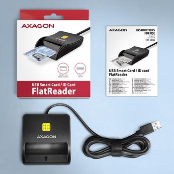 AXAGON CRE-SM3N Smart Card FlatReader Kartenleser (CRE-SM3N)