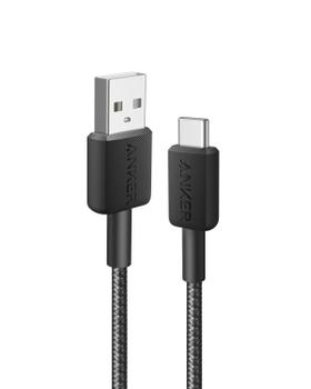 ANKER 322 USB-A/ USB-C Nylon 0,9M Black USB-C Cable (A81H5G11)