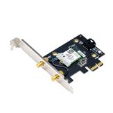ASUS PCE-BE6500 Wi-Fi 7 (802.11be) 320MHz - Tri-Band PCIe Wi-Fi Adapter - Bluetooth 5.4 (90IG09G0-MO0B00)