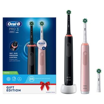 Oral-B PRO 3 3900 Duopack Black-Pink Edition (760277)