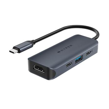 HYPER HyperDrive EcoSmart Gen.2 Universal USB-C 4-in-1 Hub w 100 W PD Power Pass-thru (HD4001GL)