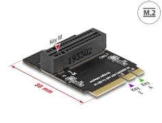 DELOCK Adapter M.2 key A+E male to key M slot angled with holder