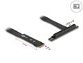 DELOCK M.2 Key M to PCIe x16 NVMe Adapter angled with 20 cm cable