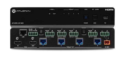 Atlona 4K/UHD HDR 4-Output HDMI to HDBaseT Extended Distance Distribution Amplifier. 100 meter. Leveres uden modtagere. (AT-HDR-CAT-4ED)
