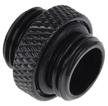 ALPHACOOL Eiszapfen Doppelnippel bk | G1/4 AG auf G1/4 AG - Deep Black (17399)