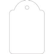 APLI hængemærke 28x43mm hvid 500stk