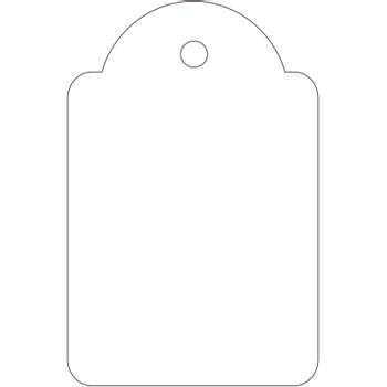 APLI hængemærke 28x43mm hvid 500stk (391)