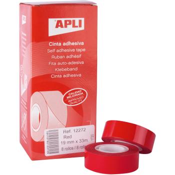APLI tape 19mmx33m rød (12272*10)