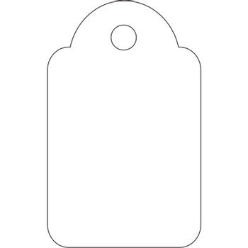 APLI hængemærker 18x29mm hvid 1000stk (389)