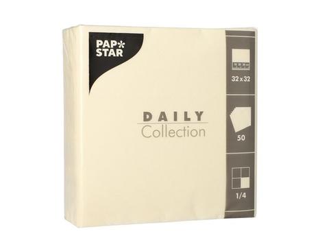 PAPSTAR Serviett DAILY 2L 32x32cm krem (50) (89625)
