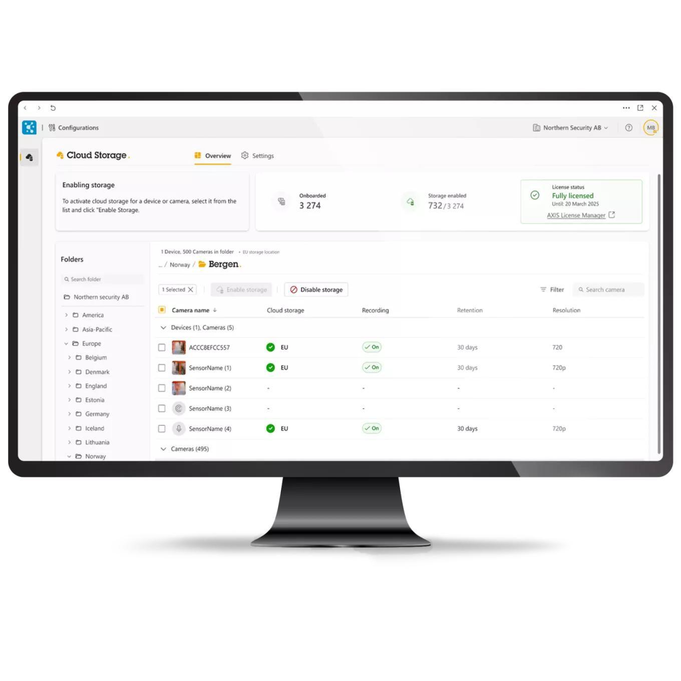 AXIS ACS CLOUD STORAGE 30D | Multicom