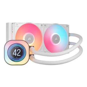 CORSAIR iCUE LINK TITAN 240 RX LCD AIO Kylare (vit) 240mm, AM4/5, LGA 1851/ 1700,  300 - 2100 RPM ±10% (CW-9061025-WW)