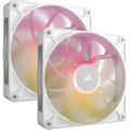 CORSAIR iCUE LINK RX140 RGB MAX Fläkt 2pk (vit) 140mm, 300 – 1600 RPM ±10%, 10 - 31 dBA