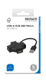 DELTACO USB-A hub, 480 Mbps, 4x USB-A, black