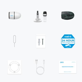 Reolink Go Plus G330 Smart 4G utendørs overvåkningskamera Batteri/ solcelledrevet,  2K 4MP Super HD, 4G, IP65 Waterproof (B4GB2K01)