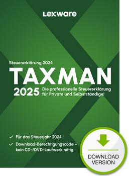 LEXWARE TAXMAN 2025 - 1 Device, bis zu 5 SteuererklÃ¤rungen - ESD-DownloadESD (08832-2020)