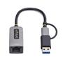 STARTECH USB 3.0 TYPE-C TO 2.5 GIGABIT ETHERNET ADAPTER W/USB-A CONVERT CABL (U2GA-USB-C-ETHERNET)