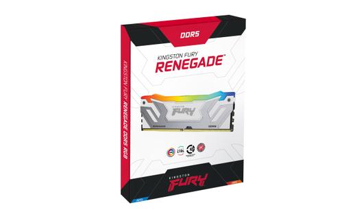 KINGSTON 48GB (2x24) DDR5 CL40 8400MHz CUDIMM FURY Renegade RGB White XMP (KF584CU40RWAK2-48)