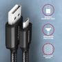 AXAGON BUMM-AM10AB HQ cable Micro USB <-> USB-A, 1m, USB 2.0, 2.4A, ALU, braid, black (BUMM-AM10AB)