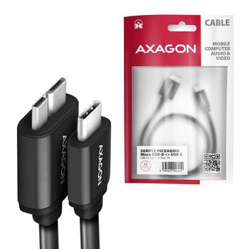 AXAGON BUMM3-CM10AB - USB-C cable - 24 pin USB-C to Micro-USB Type B (BUMM3-CM10AB)