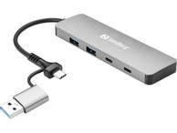 Sandberg USB-C/A to 2xUSB-A+2xUSB-C Hub (136-64)