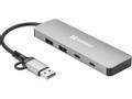 SANDBERG USB-C/A to 2xUSB-A+2xUSB-C Hub (136-64)