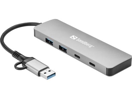 Sandberg USB-C/A to 2xUSB-A+2xUSB-C Hub (136-64)