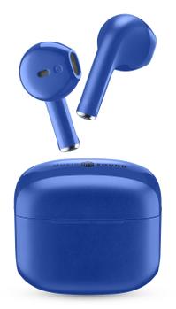 MUSIC SOUND SWAG - True wireless-hodetelefoner med mikrofon i øret - Bluetooth - blå (BTMSTWSSWAGB)