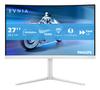 PHILIPS Evnia 27M2C5501 - 27 Zoll QHD Curved Gaming Monitor, 180 Hz, 1 ms GtG, FreeSync Premium (2560x1440, 2x HDMI 2.0, 1x DisplayPort1.4) weiss