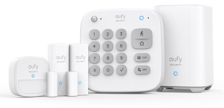 EUFY Alarmset 5 delar (vit) Hemsäkerhetssystem,  tangentbord,  rörelsesensor,  2 ingångssensorer (T8990321)