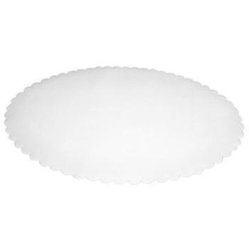 WhiteLabel Fadpapir 33x50cm oval præget hvid 500stk (8286)