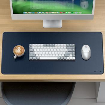 SATECHI Vegan-Leather Premium Desk Mat - Blue (ST-LPDMB)
