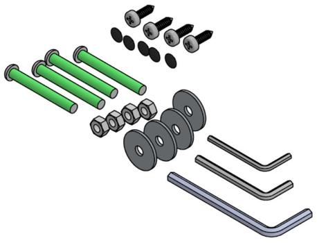 ERGONOMIC SOLUTIONS Fixing kit with Allen Keys (MK0-0006)