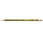 STAEDTLER Noris HB Pencil Rubber Tip Yellow/Black Barrel (Pack 12) - 122-HB
