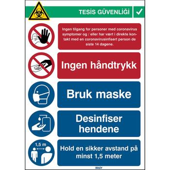BRADY Safety Sign (COVID-19-REC3-PP-NO)