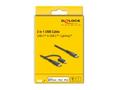 DELOCK USB Cable 2in1 USB-C - USB-C Lightning iPhone/iPad MFi60W 1m