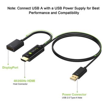 TECHLY Icoc Hdmi-Dp12A60 Video Cable (ICOC-HDMI-DP12A60)
