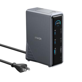 ANKER Prime Charging Docking Station 14-in-1 Dual Diplsay, 160W, Gray (A83B63A1)