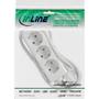 INLINE Socket strip, 3-way earth contact CEE 7/3, white, 1.5m (16431W)