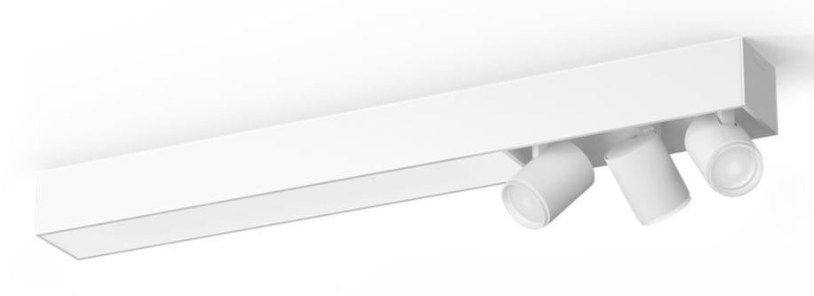 PHILIPS Centris taklampa med 3 spotlights (vit) Integrerad LED-belysning och GU10 LED-lampor. Styrning via Bluetooth eller Bridge. (929003808701)