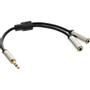 INLINE Basic Slim Audio Y-Cable 3.5mm M / 2x F, 0.15m (S-99250)