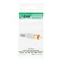 INLINE RCA metal male plug for soldering,  silver, white ring, for 6mm cable (99110N)