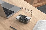 STREETZ Gjennomsiktige True Wireless Earbuds med Dual Mic ENC (T250-BLK)