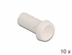 DELOCK Fiber optic dust cap for 2.50 mm ferrule 10pcs white