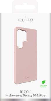 PURO Samsung Galaxy S25 Ultra silicone cover ICON, pink (PUSGS25UICONROSE)