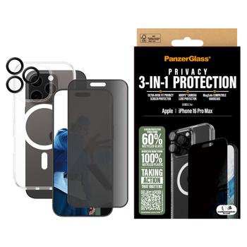 PanzerGlass 3-in-1 Privacy Protection Bundle iPhone 16 6.9Inch Pro (B1294+P2864+1284)