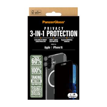 PanzerGlass 3-in-1 Privacy Protection Bundle iPhone 16 (PANZERB1291+P2861+1283)