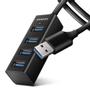 AXAGON HUE-M1AL Schnittstellen-Hub USB 3.2 Gen 1 (3.1 Gen 1) Type-A 5000 Mbit/s Schwarz (HUE-M1AL)