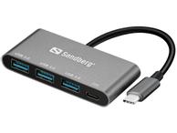 Sandberg USB-C to 3xUSB 3.0 Hub + PD (136-03)