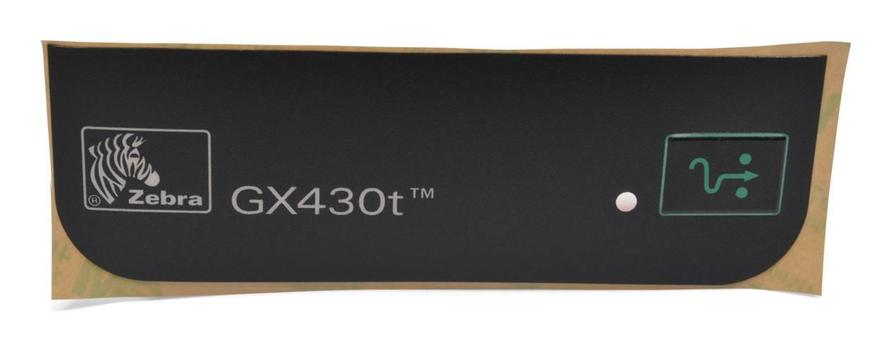 ZEBRA NAMEPLATE,  GX430T (THERMAL TRANSFER) (105934-064)